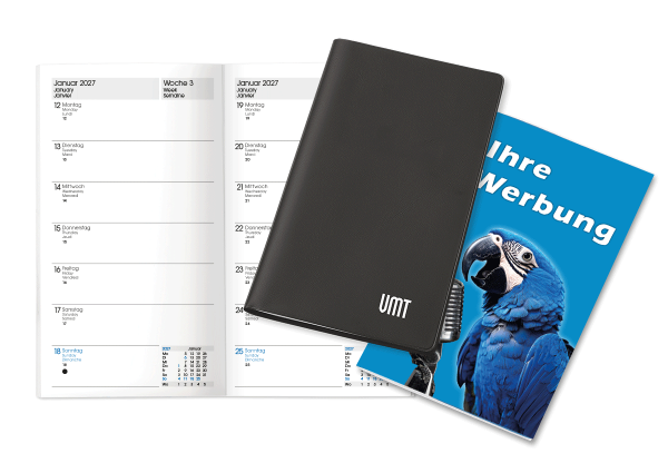 Perfekt als Werbegeschenk - Taschenplaner mit Prägung oder Werbeaufdruck. 2027