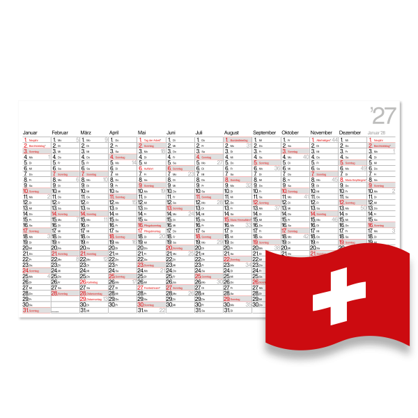 XXL-Plakatkalender für die Schweiz PO13CH