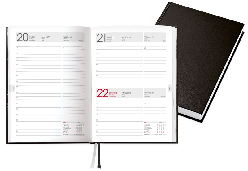 Buchkalender und Organizer