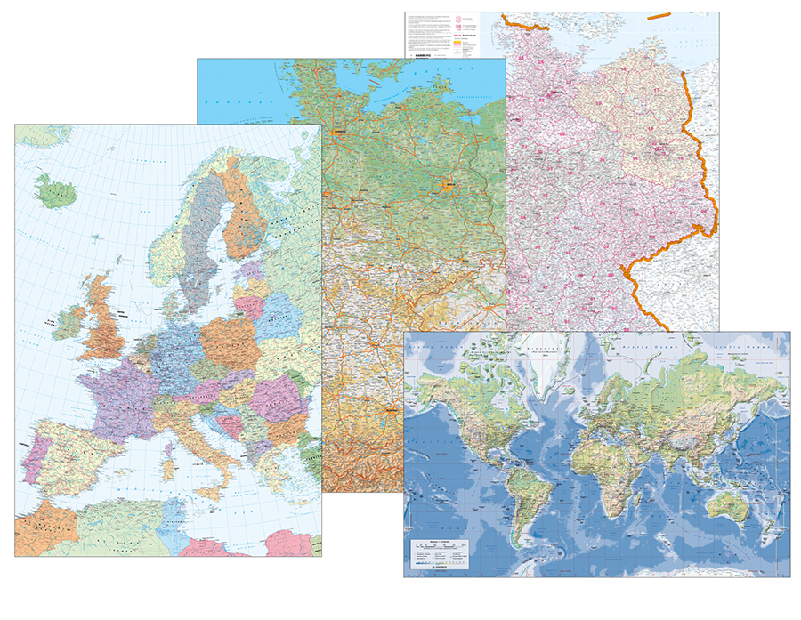 Landkartenkalender - Jahresplaner mit Landkarten
