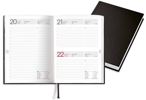 Praktischer Buchkalender TTB1L-Rot
